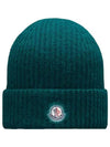 Kids Wool Beanie Leaf Green 3B00008 M1242 872 - MONCLER - BALAAN 1