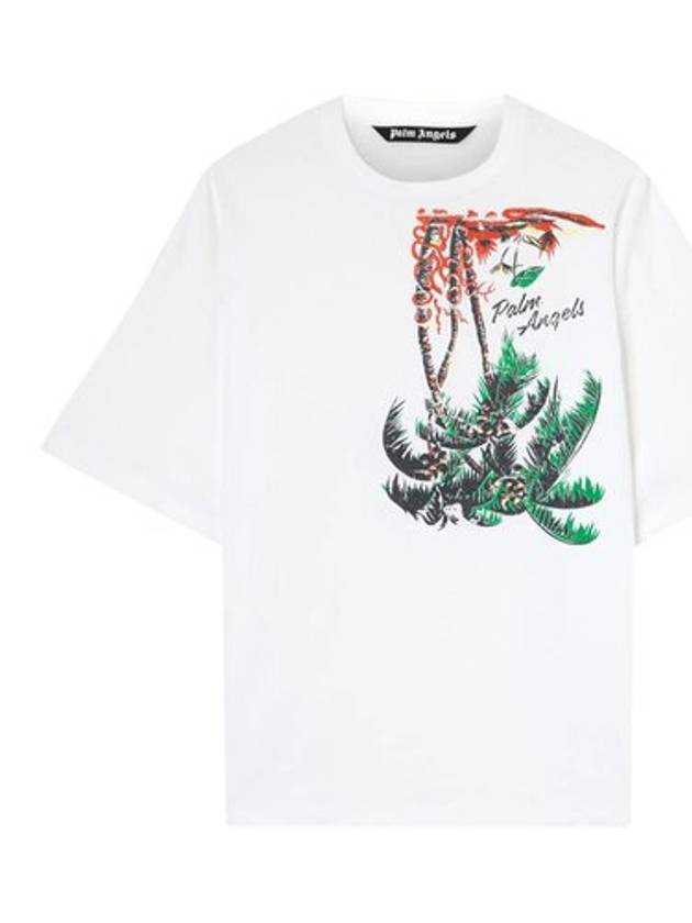 Upsidedown Palm Short Sleeve T-Shirt White - PALM ANGELS - BALAAN 2