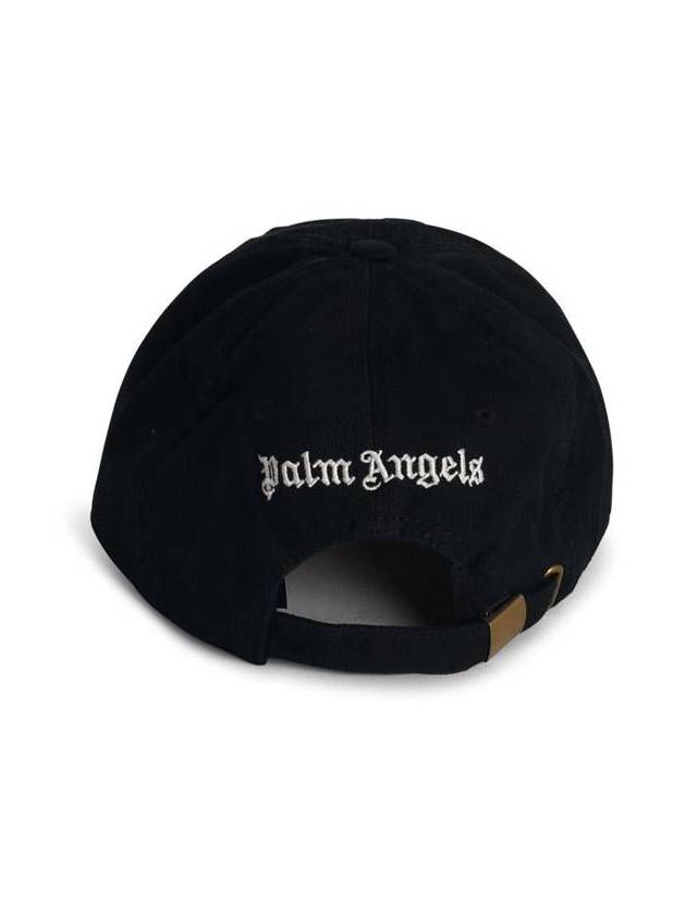 Monogram Ball Cap Black - PALM ANGELS - BALAAN 4