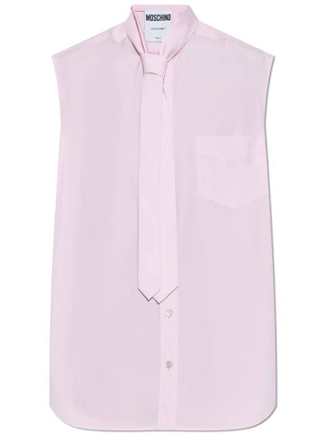 Moschino Sleeveless Shirt, Women's, Pink - MOSCHINO - BALAAN 1