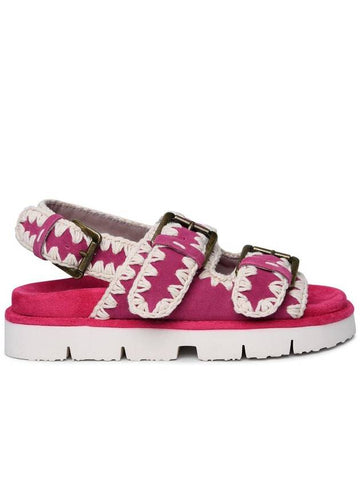 Mou Fuchsia Suede Sandals - MOU - BALAAN 1