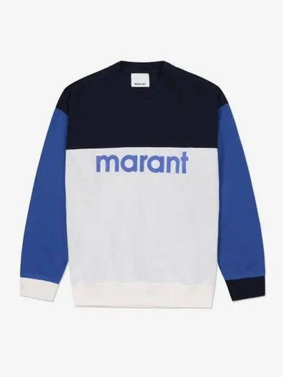 Afton Logo Cotton Sweatshirt Blue - ISABEL MARANT - BALAAN 2