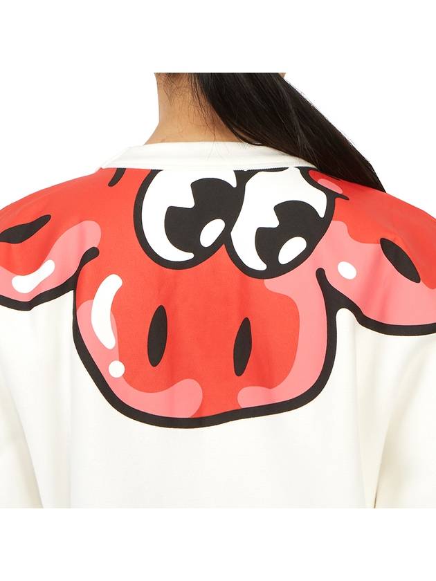 Boke Boy Flower Print Cotton Sweatshirt White - KENZO - BALAAN 8