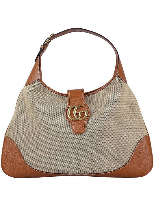 Aphrodite Large Canvas Shoulder Bag Beige Brown - GUCCI - BALAAN 2