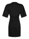 La Robe T-shirt Bahia Open Waistline Cotton Short Dress Black - JACQUEMUS - BALAAN 3