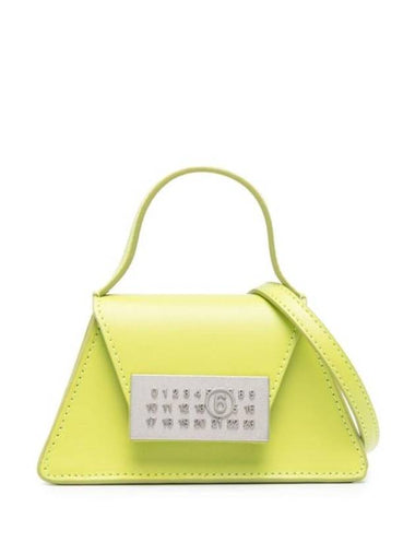 Women's Number Logo Mini Handle Cross Bag Lime Green - MAISON MARGIELA - BALAAN 1