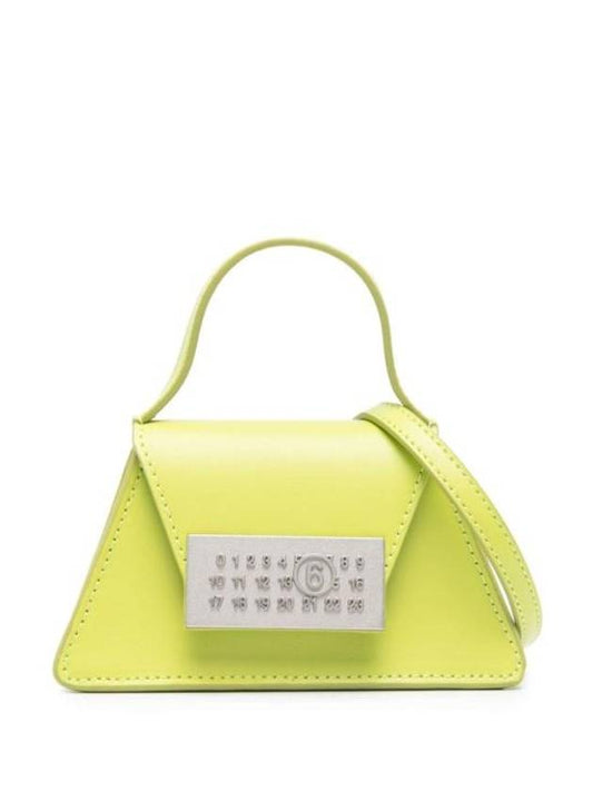 Women's Number Logo Mini Handle Cross Bag Lime Green - MAISON MARGIELA - BALAAN 1