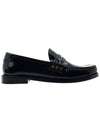 Monogram Penny Leather Loafer Black - SAINT LAURENT - BALAAN 3