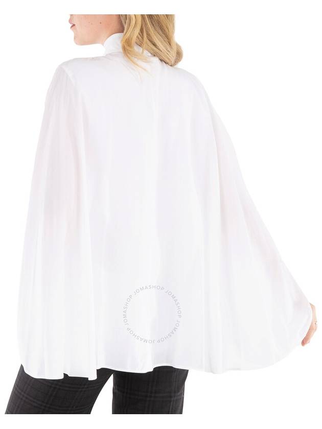 Burberry Ladies White Lyocell Cape Detail Shirt, Brand Size 2 (US Size 0) - BURBERRY - BALAAN 3