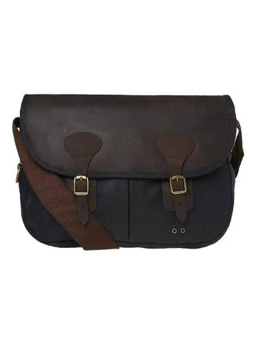 Taras Waxed Leather Cross Bag Navy - BARBOUR - BALAAN 1