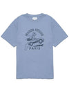 Racing Fox Short Sleeve T-Shirt Light Blue - MAISON KITSUNE - BALAAN 3