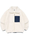 PG HIGH NECK BOA FLEECE JACKET IVORY - POLYGRAM - BALAAN 1