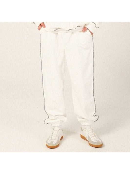 Unisex Reverse Stitch Sweatpants White BAL10013 - RESPECT - BALAAN 1