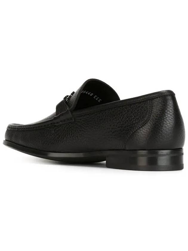 Gancini Suede Moccasin Loafers Black - SALVATORE FERRAGAMO - BALAAN 4