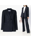 Double Breasted Blazer Jacket Navy - MAX MARA - BALAAN 1