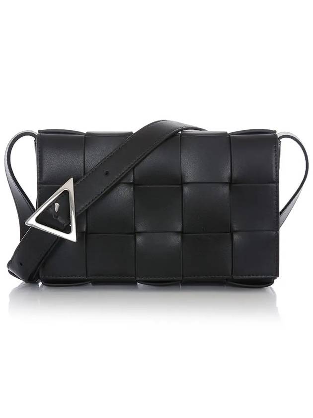 Urban Leather Crossbody Cassette Black Silver - BOTTEGA VENETA - BALAAN 3