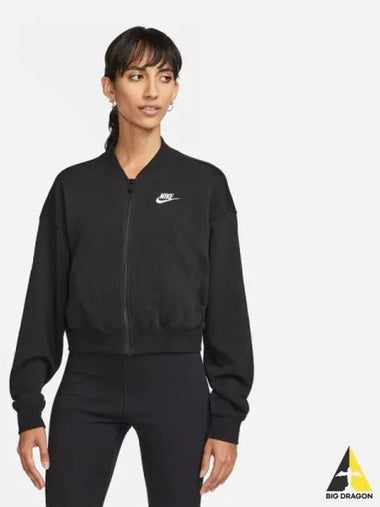 Women s Sportswear Club Fleece Oversized Crop Full Zip Jacket 010 - NIKE - BALAAN 1