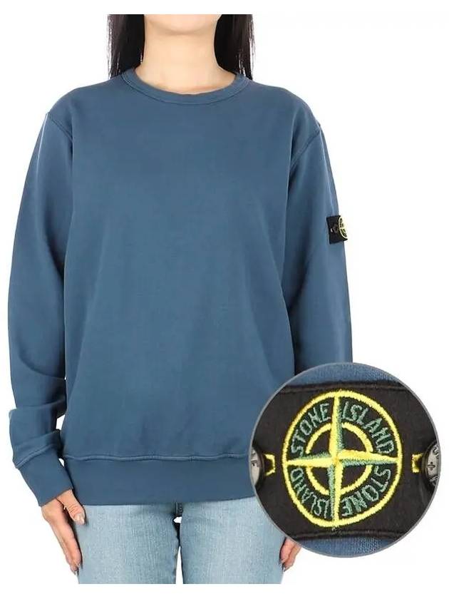 Kids Wappen Patch Basic Sweatshirt Blue - STONE ISLAND - BALAAN 2