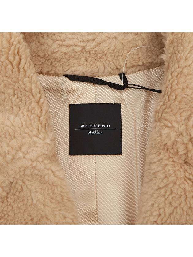 Ramino Belt Virgin Wool Fur Coat Beige - MAX MARA - BALAAN 11