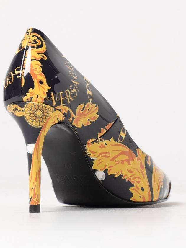 Versace Jeans Couture Baroque pumps in patent leather - VERSACE - BALAAN 3