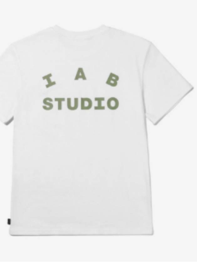 Logo Short Sleeve T-Shirt White Light Green - IAB STUDIO - BALAAN 2