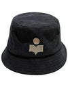 Haley Embroidered Logo Bucket Hat Black - ISABEL MARANT - BALAAN 2