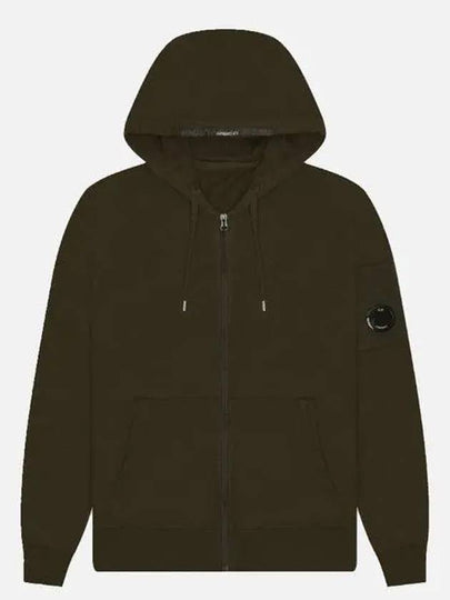 Light Fleece Zip Up Hoodie Khaki - CP COMPANY - BALAAN 2