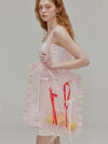 Organza ribbon detail shirring bag_Pink - OPENING SUNSHINE - BALAAN 1