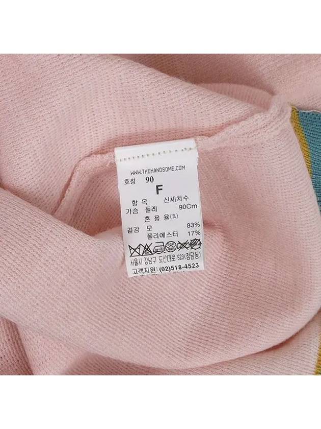 SJSJ Wool blend pink color women s V neck knit - SYSTEM - BALAAN 4