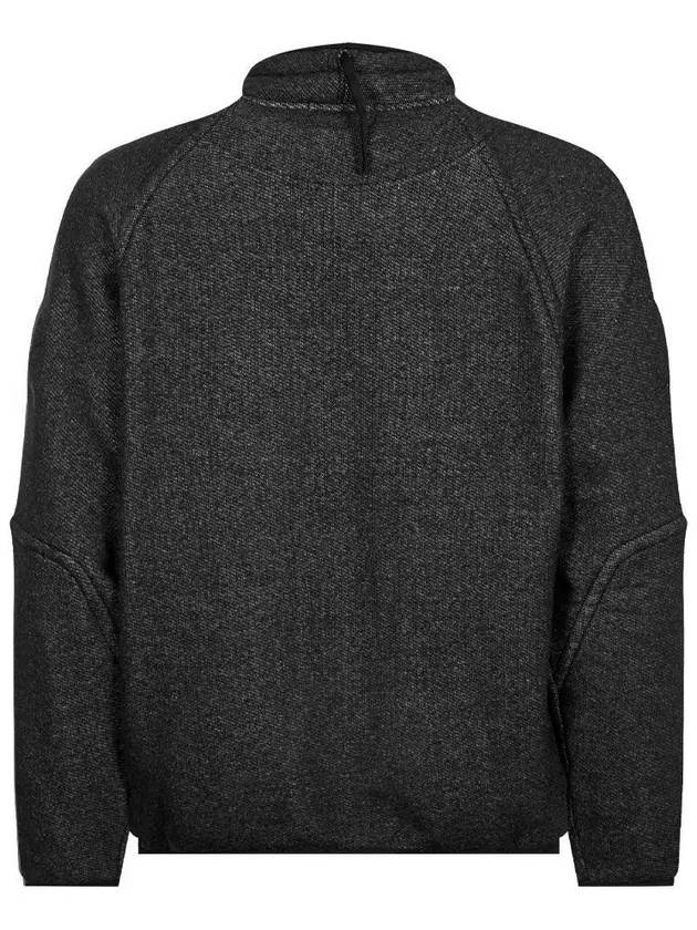 Logo Patch Mock Neck Sweatshirt Black - STONE ISLAND - BALAAN 4