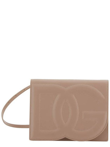 'Dg Logo Bag' Beige Crossbody Bag In Leather Woman - DOLCE&GABBANA - BALAAN 1