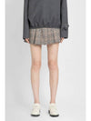 Triangle Logo Belt Mini Pleated Skirt Brown - PRADA - BALAAN 5