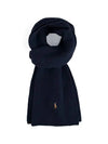 Pony embroidery knit wool muffler navy - POLO RALPH LAUREN - BALAAN 3