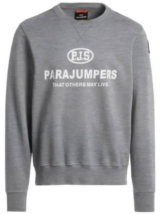 PM FLE GF02 797 TOML logo printing crew neck sweatshirt silver men s TJ 270311 - PARAJUMPERS - BALAAN 1