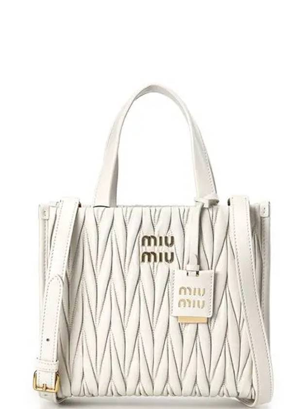 Matelasse Women s Tote Bag 5BG263 N88 F0009 MOO - MIU MIU - BALAAN 2