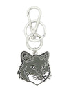 Bold Fox Head Metal Key Holder Khaki - MAISON KITSUNE - BALAAN 2