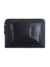 T Monogram Clutch Bag Black - TOD'S - BALAAN 1