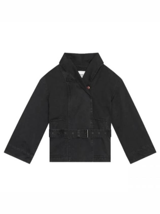 Plum Waist Belted Prunille Jacket Faded Black - ISABEL MARANT - BALAAN 2