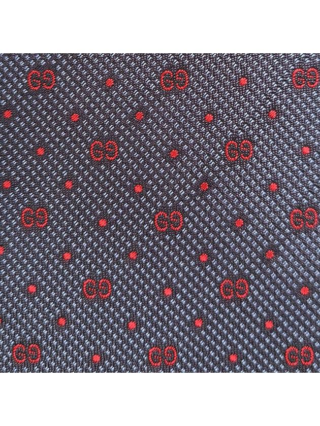 GG Dot Pattern Silk Tie Navy - GUCCI - BALAAN 4