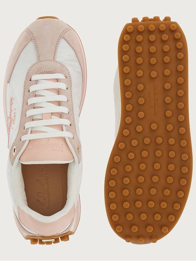 Panelled Low-Top Sneakers Pink - SALVATORE FERRAGAMO - BALAAN 4