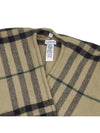 Check Wool Cashmere Cape Beige - BURBERRY - BALAAN 8