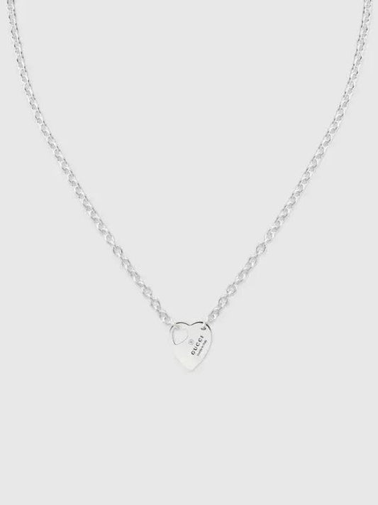 Trademark Chain Pendant Necklace Silver - GUCCI - BALAAN 1