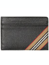 Icon Stripe Grainy Leather Card Wallet Black - BURBERRY - BALAAN 3