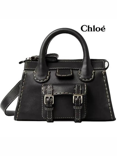 Women's Edith Leather Tote Bag Black - CHLOE - BALAAN 2