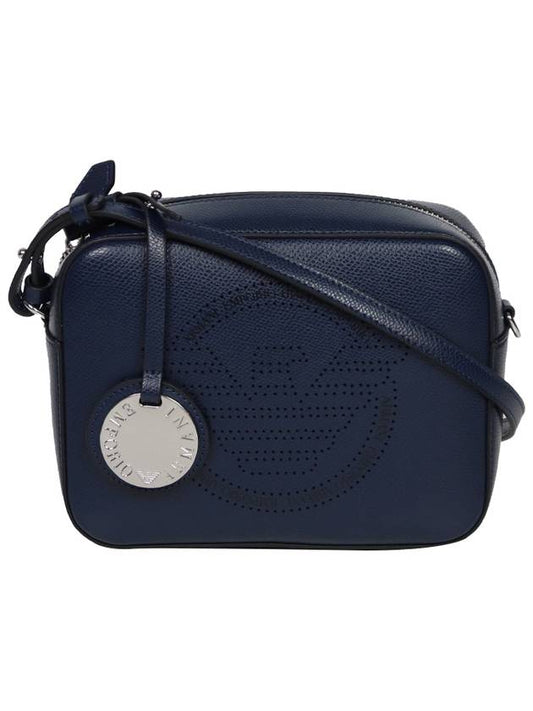 perforated logo cross bag navy - EMPORIO ARMANI - BALAAN.