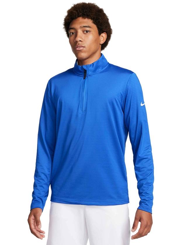 Golf Dri Fit Victory Half Zip Long Sleeve T-Shirt Royal Blue - NIKE - BALAAN 2