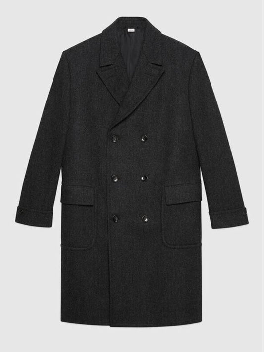 Herringbone wool coat 636346 ZAE2G 1165 - GUCCI - BALAAN 2