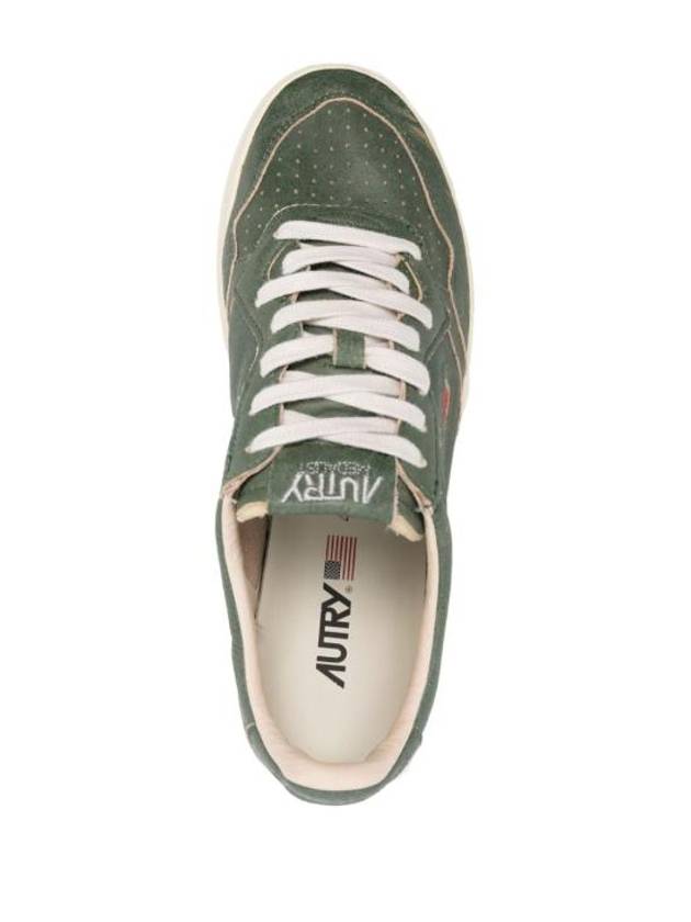 Medalist Leather Low-Top Sneakers Green - AUTRY - BALAAN 5