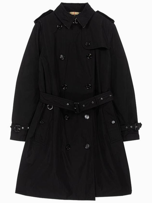 Mid-Length Lightweight Kensington Trench Coat Black - BURBERRY - BALAAN 2