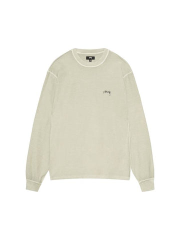 Lazy Long Sleeve T Shirt Sage - STUSSY - BALAAN 1